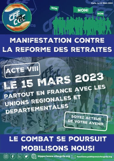 CFE CGC SP-TRACT Mobilisation du 15 mars 2023 Province